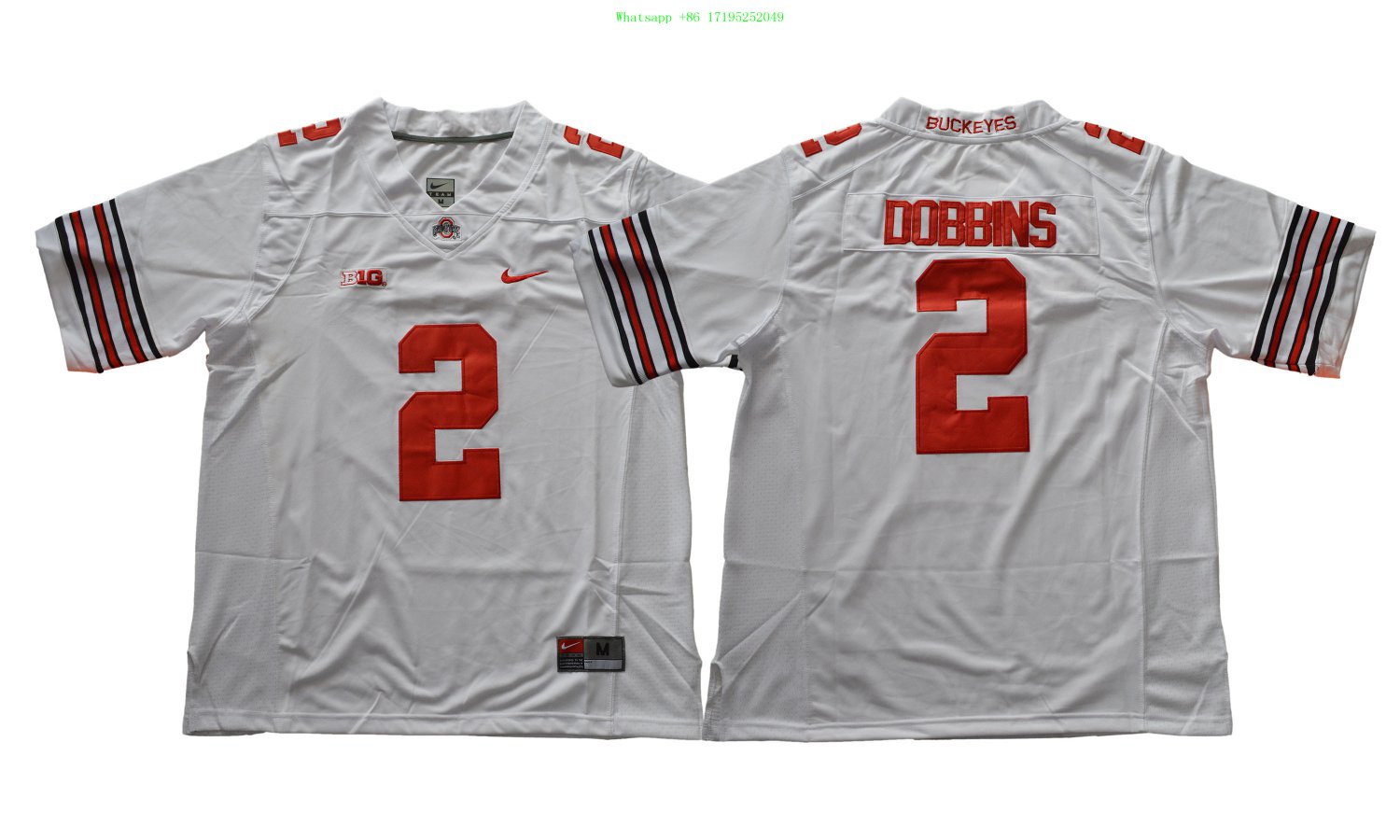 2 J.K. Dobbins Stitched Jersey Size S to 3 XL white
