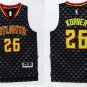 26 Kyle Korver Stitched Jersey Size S to 3 XL black
