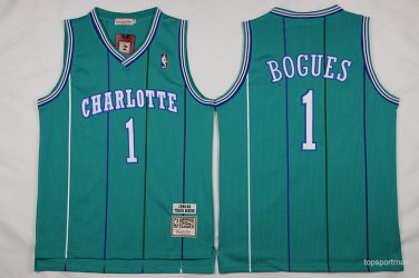 1 Tyrone Muggsy Bogue Stitched Jersey Size S to 3 XL green