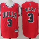 3 Dwyane Wade Stitched Jersey Size S to 3 XL red