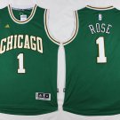 1 Derrick Rose Stitched Jersey Size S to 3 XL green