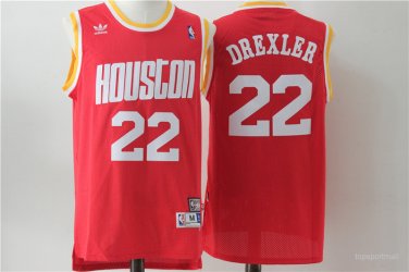 22 Clyde Drexler Stitched Jersey Size S to 3 XL red