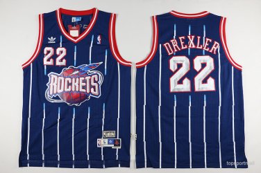 22 Clyde Drexler Stitched Jersey Size S to 3 XL blue