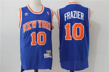 10 Walt Frazier Stitched Jersey Size S to 3 XL blue
