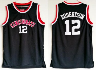 12 Oscar Robertson Stitched Jersey Size S to 3 XL black