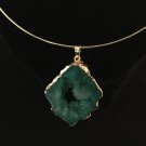 15.5" Neck ring with Natural Agate Pendant