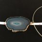15.5" Neck ring with Slice of Natural Agate Pendant