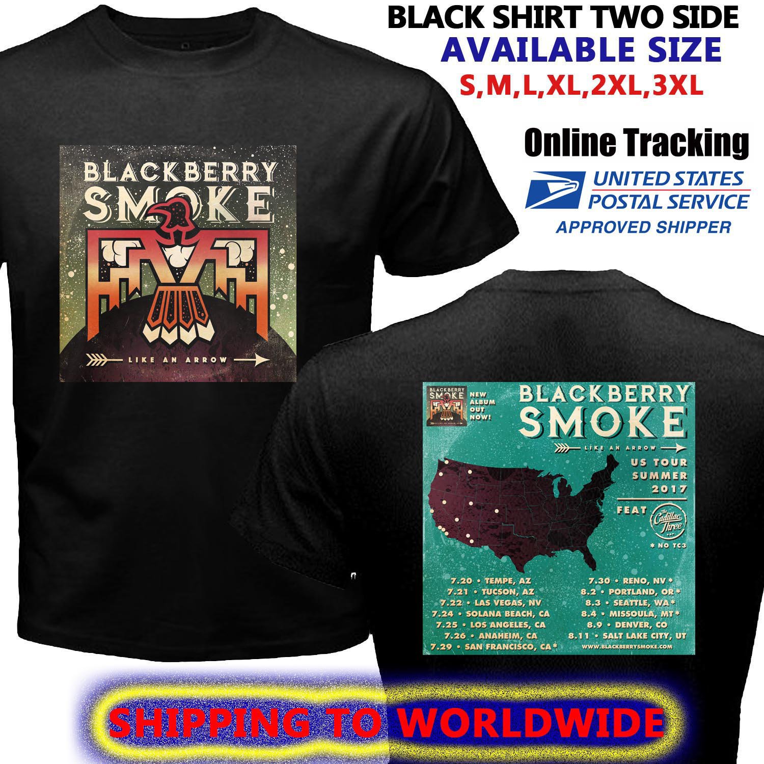 blackberry smoke tour shirt
