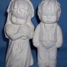 CUTE BRIDE & GROOM Ready-to-Paint Ceramic Bisque