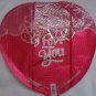 18" VALENTINE SILVER I LOVE YOU MYLAR BALLOON FREE SHIPPING