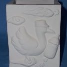 STORK BABY SHOWER FAVOR BAG Ready-to-Paint Ceramic Bisque