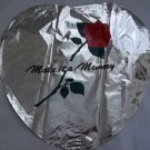 18" VALENTINE MAKE IT A MEMORY LOVE MYLAR BALLOON FREE SHIPPING