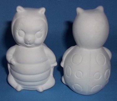 One dozen (12pcs) SMALL LADYBUG Ready-to-Paint Ceramic Bisque
