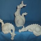 CUTE STANDING AND SILL DRAGONS SET Ready-to-Paint Ceramic Bisque