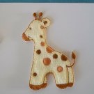 CREAM & GOLD PLUSH GIRAFFE Iron On Embroidered Patch Applique 3 in. ~ Ceramic Treasures