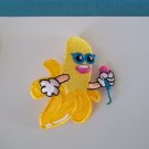 MUSICAL POP ROCK SINGER BANANA Iron On Embroidered Patch Applique 2-1/2 in. ~ Ceramic Treasures