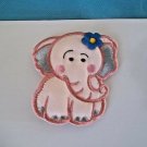 PINK PLUSH ELEPHANT Iron On Embroidered Patch Applique 2-3/8 in. x 2-5/8 in. ~ Ceramic Treasures