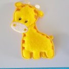 BRIGHT YELLOW PLUSH GIRAFFE Iron On Embroidered Patch Applique 3-1/4 in. ~ Ceramic Treasures