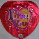 18" VALENTINE I LOVE YOU FOIL MYLAR BALLOON FREE SHIPPING