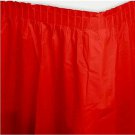 High Quality Premium Table Skirt 29" x 14 ft Apple Red Pleated