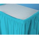 High Quality Premium Table Skirt 29" x 14 ft Bermuda Blue Pleated