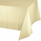 High Quality Premium Rectangular Plastic Tablecover 54" x 108" Ivory