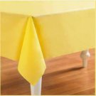 High Quality Premium Rectangular Plastic Tablecover 54" x 108" Mimosa Yellow