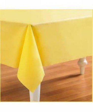 High Quality Premium Rectangular Plastic Tablecover 54" x 108" Mimosa Yellow