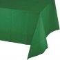 High Quality Premium Rectangular Plastic Tablecover 54" x 108" Emerald Green