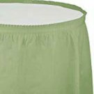 High Quality Premium Table Skirt 29" x 14 ft Sage Green Pleated