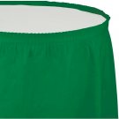 High Quality Premium Table Skirt 29" x 14 ft Emerald Green Pleated