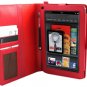 Kindle Fire Tablet E-Stand CSLCKF40-RED Red PU Leather Portfolio Case Dual Internal Compartments