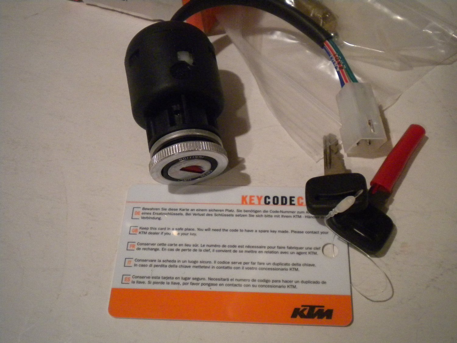 KTM 78011065100 Ignition Lock Set Str.Le 08 450 530 350 500 EXC ESCF