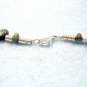 Natural Turquoise Necklace, Silver Beaded Necklace, Gemstone Bead Jewelry