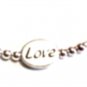 Love Bracelet, Love Bead Message Bracelet, Sterling Silver Tube Jewelry Handmade