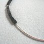Black Stone Bead Necklace, Silver Tubes Necklace, Men's or Women's Jewelry