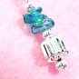 Blue Earrings, Aqua Green Dangle Earrings, Handmade Beaded Earrings