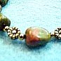 Natural Stone Nugget Bracelet, Unakite Bead Bracelet, Beaded Earthtone Jewelry