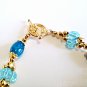 Aquamarine Glass Bead Bracelet, Handmade Statement Bracelet, Blue Bead Bracelet