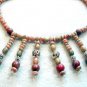 Jasper Necklace, Stone Bead Statement Necklace, Autumn Jasper Earrings, Handmade