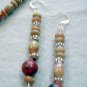 Jasper Necklace, Stone Bead Statement Necklace, Autumn Jasper Earrings, Handmade