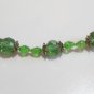 Sparkling Green Necklace, Faceted Bead Jewelry, Bead Strand Statement Necklace