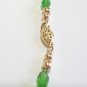 Sparkling Green Necklace, Faceted Bead Jewelry, Bead Strand Statement Necklace