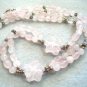 Pink Necklace, Rose Quartz Stone, Beaded Jewelry, Strand Bead Necklace