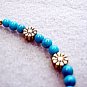 Lady Bug Bracelet, Turquoise Blue Beaded Bracelet, Cute Insect Jewelry, Handmade