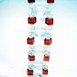 Red and Clear Crystals Bracelet, Party Jewelry, Handmade Bead Bracelet Bangle