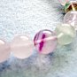 Purple and Pink Gemstone Necklace, Fluorite Stone Jewelry, Rainbow Fluorite Bead