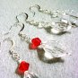 Faceted Crystal Earrings, Purple, Green, Blue, Red and Clear Crystal Jewelry Set