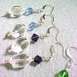 Faceted Crystal Earrings, Purple, Green, Blue, Red and Clear Crystal Jewelry Set
