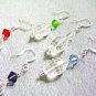 Faceted Crystal Earrings, Purple, Green, Blue, Red and Clear Crystal Jewelry Set